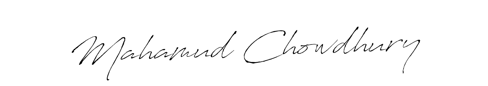 How to make Mahamud Chowdhury name signature. Use Antro_Vectra style for creating short signs online. This is the latest handwritten sign. Mahamud Chowdhury signature style 6 images and pictures png