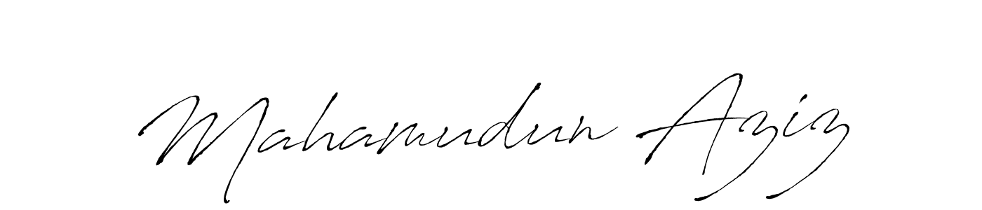 How to make Mahamudun Aziz signature? Antro_Vectra is a professional autograph style. Create handwritten signature for Mahamudun Aziz name. Mahamudun Aziz signature style 6 images and pictures png