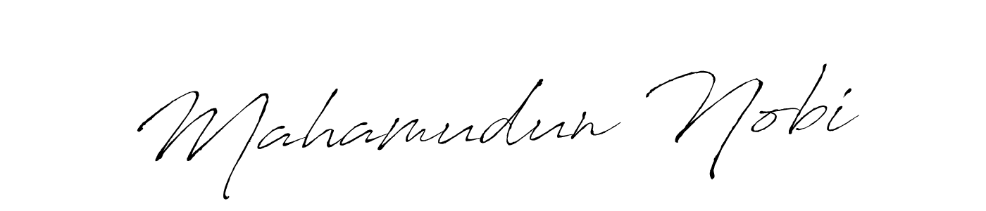 Also we have Mahamudun Nobi name is the best signature style. Create professional handwritten signature collection using Antro_Vectra autograph style. Mahamudun Nobi signature style 6 images and pictures png