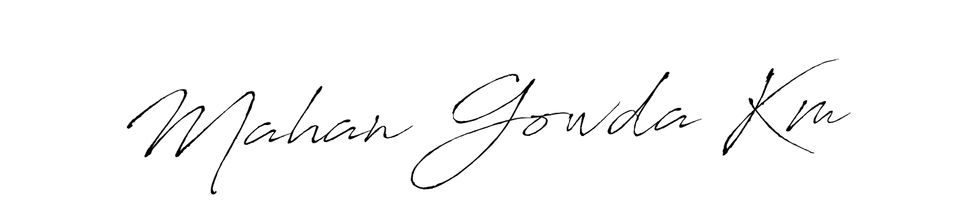Mahan Gowda Km stylish signature style. Best Handwritten Sign (Antro_Vectra) for my name. Handwritten Signature Collection Ideas for my name Mahan Gowda Km. Mahan Gowda Km signature style 6 images and pictures png