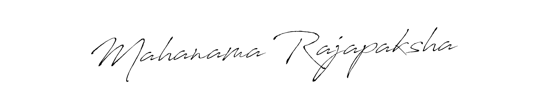 How to make Mahanama Rajapaksha name signature. Use Antro_Vectra style for creating short signs online. This is the latest handwritten sign. Mahanama Rajapaksha signature style 6 images and pictures png