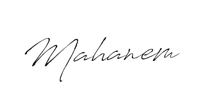 Design your own signature with our free online signature maker. With this signature software, you can create a handwritten (Antro_Vectra) signature for name Mahanem. Mahanem signature style 6 images and pictures png