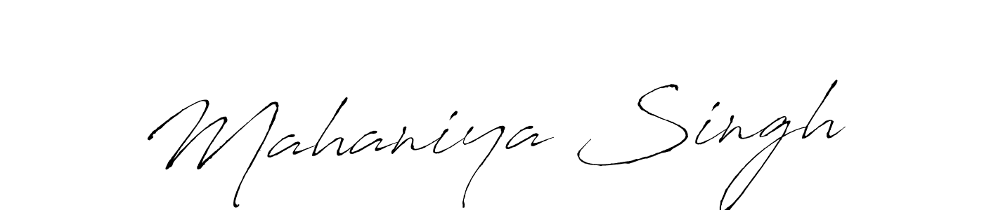 How to make Mahaniya Singh signature? Antro_Vectra is a professional autograph style. Create handwritten signature for Mahaniya Singh name. Mahaniya Singh signature style 6 images and pictures png