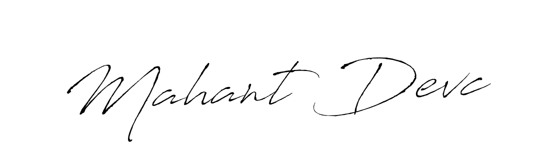 Create a beautiful signature design for name Mahant Devc. With this signature (Antro_Vectra) fonts, you can make a handwritten signature for free. Mahant Devc signature style 6 images and pictures png