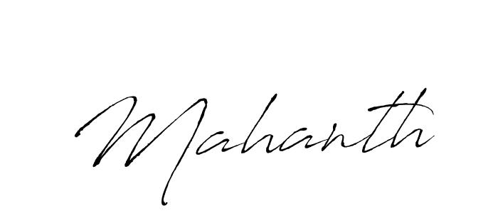 Use a signature maker to create a handwritten signature online. With this signature software, you can design (Antro_Vectra) your own signature for name Mahanth. Mahanth signature style 6 images and pictures png