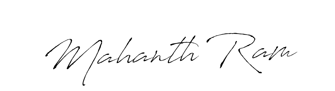 How to make Mahanth Ram name signature. Use Antro_Vectra style for creating short signs online. This is the latest handwritten sign. Mahanth Ram signature style 6 images and pictures png