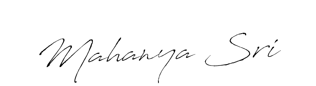 The best way (Antro_Vectra) to make a short signature is to pick only two or three words in your name. The name Mahanya Sri include a total of six letters. For converting this name. Mahanya Sri signature style 6 images and pictures png