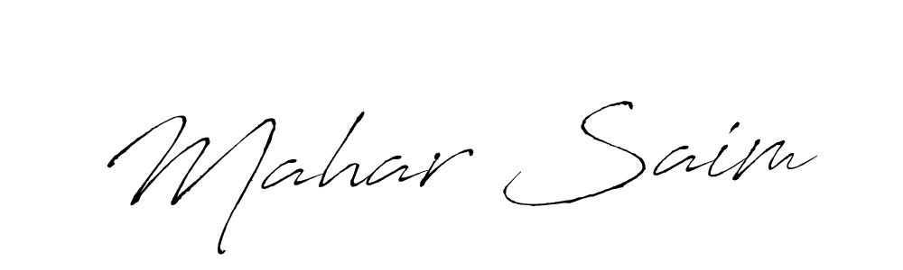 Make a beautiful signature design for name Mahar Saim. Use this online signature maker to create a handwritten signature for free. Mahar Saim signature style 6 images and pictures png