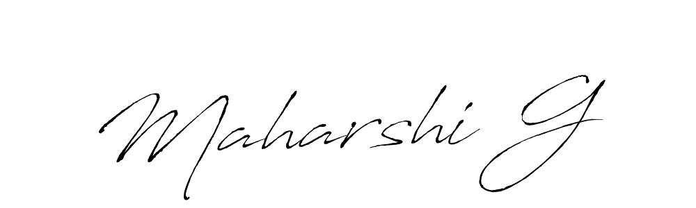 How to make Maharshi G signature? Antro_Vectra is a professional autograph style. Create handwritten signature for Maharshi G name. Maharshi G signature style 6 images and pictures png