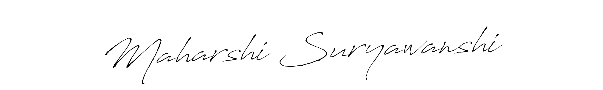 How to make Maharshi Suryawanshi name signature. Use Antro_Vectra style for creating short signs online. This is the latest handwritten sign. Maharshi Suryawanshi signature style 6 images and pictures png