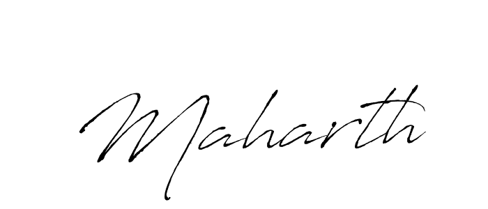 Design your own signature with our free online signature maker. With this signature software, you can create a handwritten (Antro_Vectra) signature for name Maharth. Maharth signature style 6 images and pictures png