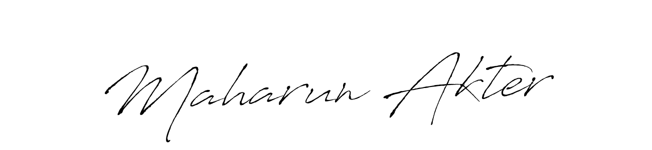 Make a beautiful signature design for name Maharun Akter. With this signature (Antro_Vectra) style, you can create a handwritten signature for free. Maharun Akter signature style 6 images and pictures png