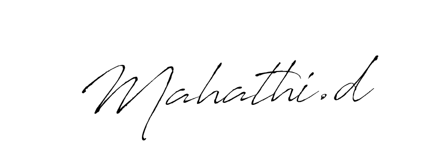 Use a signature maker to create a handwritten signature online. With this signature software, you can design (Antro_Vectra) your own signature for name Mahathi.d. Mahathi.d signature style 6 images and pictures png
