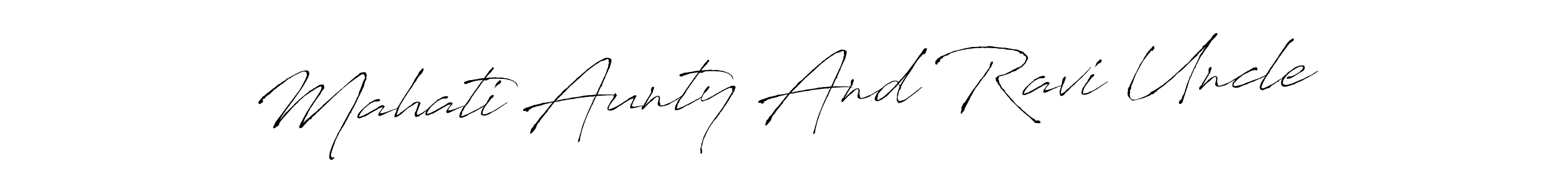 Also You can easily find your signature by using the search form. We will create Mahati Aunty And Ravi Uncle name handwritten signature images for you free of cost using Antro_Vectra sign style. Mahati Aunty And Ravi Uncle signature style 6 images and pictures png