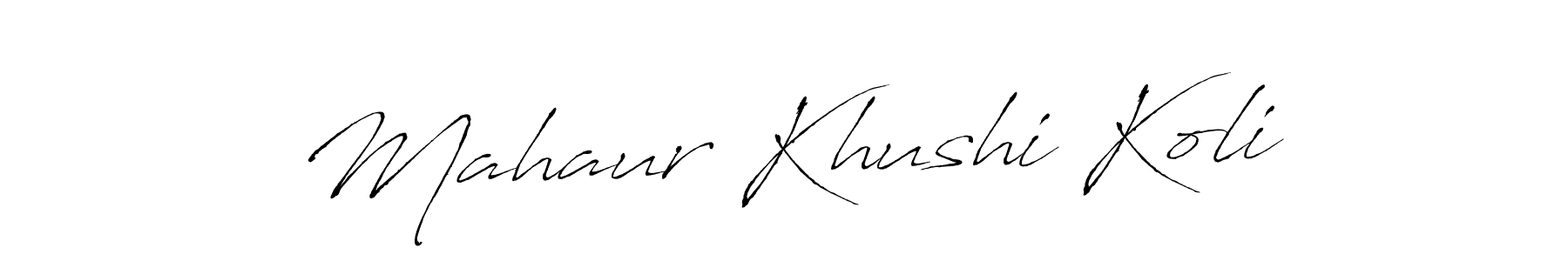 if you are searching for the best signature style for your name Mahaur Khushi Koli. so please give up your signature search. here we have designed multiple signature styles  using Antro_Vectra. Mahaur Khushi Koli signature style 6 images and pictures png