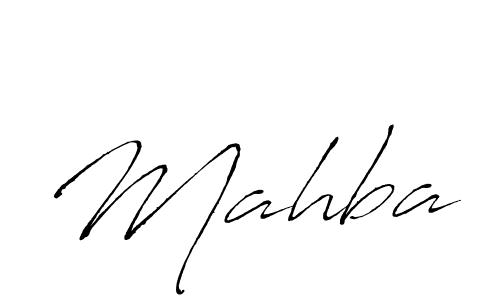 Use a signature maker to create a handwritten signature online. With this signature software, you can design (Antro_Vectra) your own signature for name Mahba. Mahba signature style 6 images and pictures png