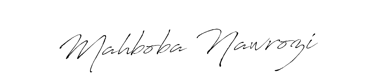 It looks lik you need a new signature style for name Mahboba Nawrozi. Design unique handwritten (Antro_Vectra) signature with our free signature maker in just a few clicks. Mahboba Nawrozi signature style 6 images and pictures png