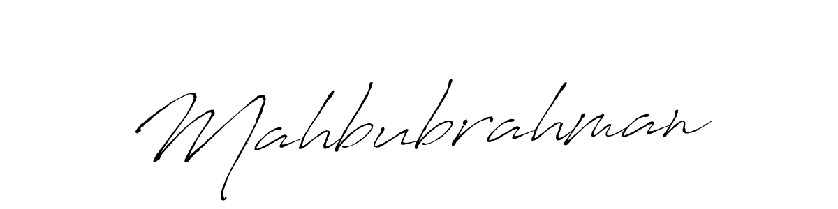 Make a beautiful signature design for name Mahbubrahman. With this signature (Antro_Vectra) style, you can create a handwritten signature for free. Mahbubrahman signature style 6 images and pictures png