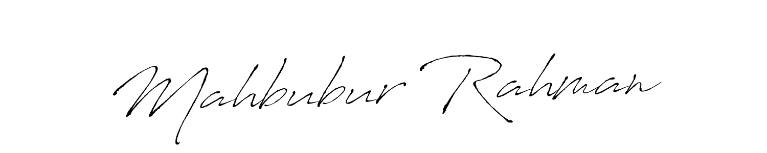 How to make Mahbubur Rahman name signature. Use Antro_Vectra style for creating short signs online. This is the latest handwritten sign. Mahbubur Rahman signature style 6 images and pictures png