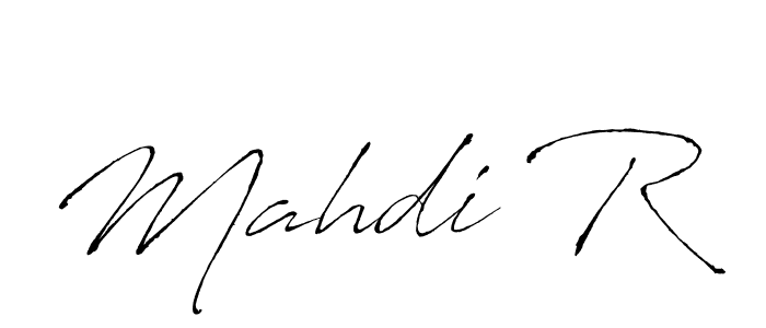 Mahdi R stylish signature style. Best Handwritten Sign (Antro_Vectra) for my name. Handwritten Signature Collection Ideas for my name Mahdi R. Mahdi R signature style 6 images and pictures png