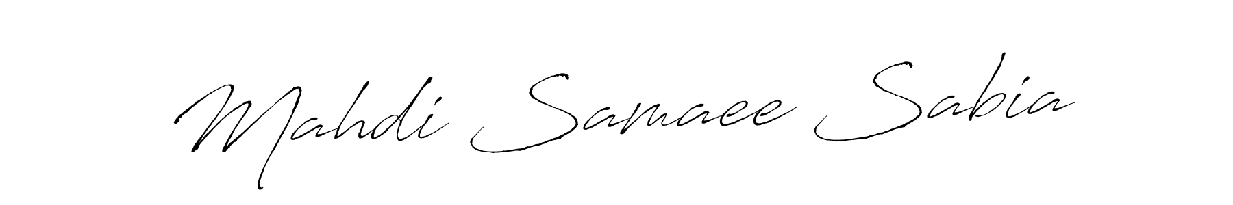 How to make Mahdi Samaee Sabia name signature. Use Antro_Vectra style for creating short signs online. This is the latest handwritten sign. Mahdi Samaee Sabia signature style 6 images and pictures png