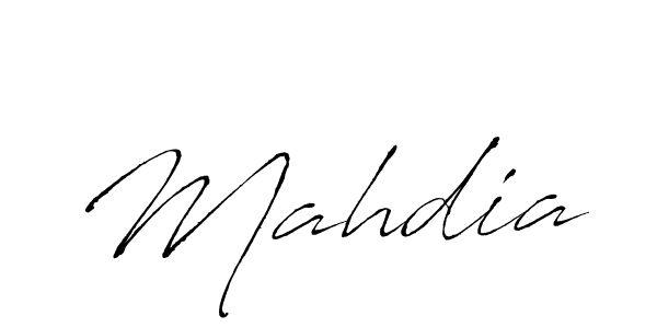 Design your own signature with our free online signature maker. With this signature software, you can create a handwritten (Antro_Vectra) signature for name Mahdia. Mahdia signature style 6 images and pictures png