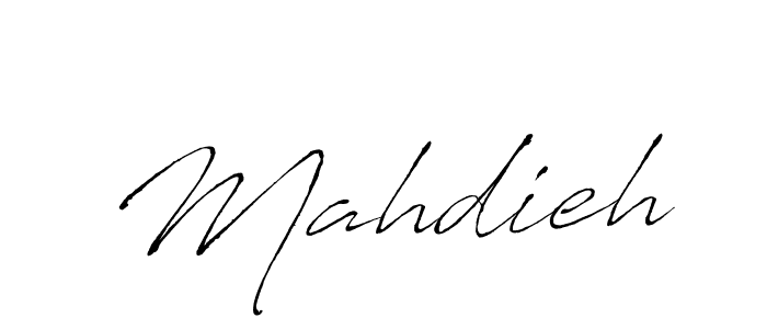 Create a beautiful signature design for name Mahdieh. With this signature (Antro_Vectra) fonts, you can make a handwritten signature for free. Mahdieh signature style 6 images and pictures png