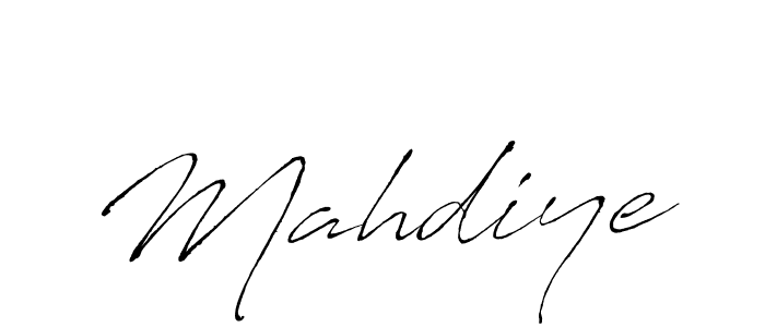 Use a signature maker to create a handwritten signature online. With this signature software, you can design (Antro_Vectra) your own signature for name Mahdiye. Mahdiye signature style 6 images and pictures png