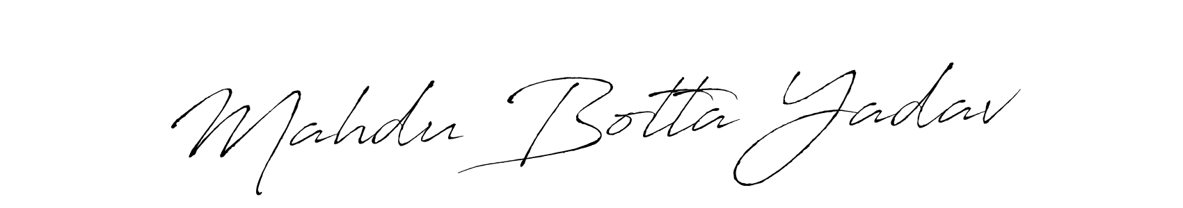 Also You can easily find your signature by using the search form. We will create Mahdu Botta Yadav name handwritten signature images for you free of cost using Antro_Vectra sign style. Mahdu Botta Yadav signature style 6 images and pictures png