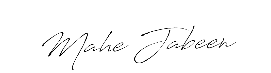 Also we have Mahe Jabeen name is the best signature style. Create professional handwritten signature collection using Antro_Vectra autograph style. Mahe Jabeen signature style 6 images and pictures png