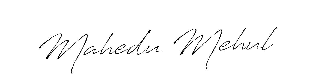 Create a beautiful signature design for name Mahedu Mehul. With this signature (Antro_Vectra) fonts, you can make a handwritten signature for free. Mahedu Mehul signature style 6 images and pictures png