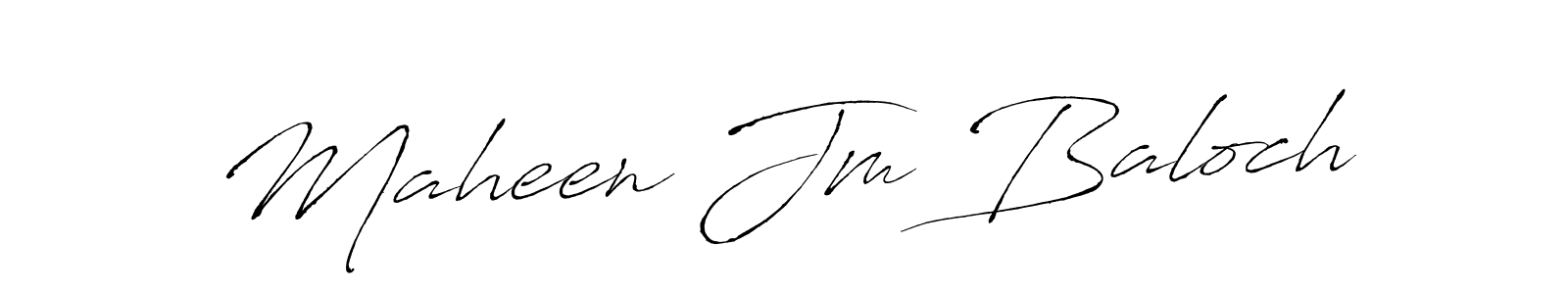 Design your own signature with our free online signature maker. With this signature software, you can create a handwritten (Antro_Vectra) signature for name Maheen Jm Baloch. Maheen Jm Baloch signature style 6 images and pictures png