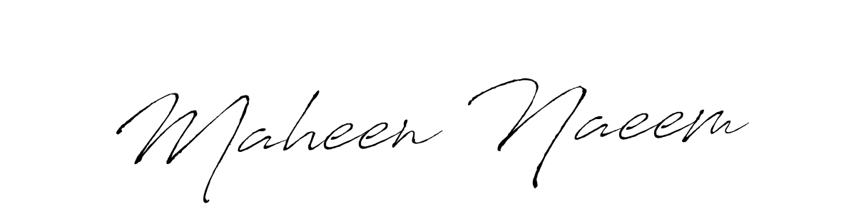 Design your own signature with our free online signature maker. With this signature software, you can create a handwritten (Antro_Vectra) signature for name Maheen Naeem. Maheen Naeem signature style 6 images and pictures png