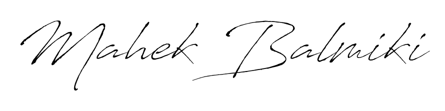 How to make Mahek Balmiki signature? Antro_Vectra is a professional autograph style. Create handwritten signature for Mahek Balmiki name. Mahek Balmiki signature style 6 images and pictures png