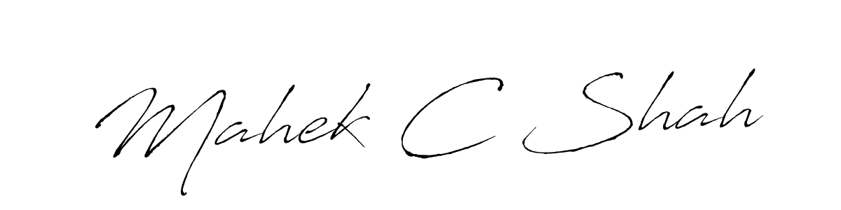 Design your own signature with our free online signature maker. With this signature software, you can create a handwritten (Antro_Vectra) signature for name Mahek C Shah. Mahek C Shah signature style 6 images and pictures png