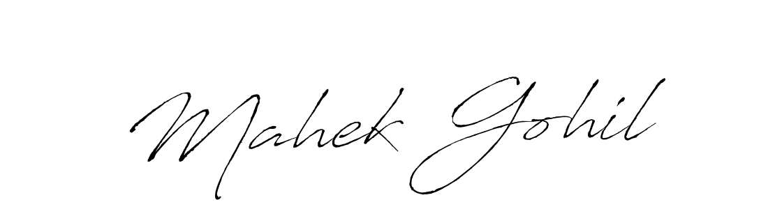 You can use this online signature creator to create a handwritten signature for the name Mahek Gohil. This is the best online autograph maker. Mahek Gohil signature style 6 images and pictures png