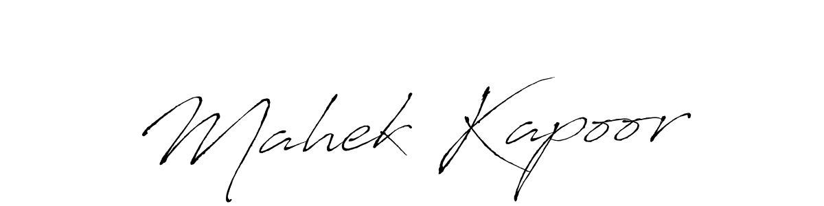 Design your own signature with our free online signature maker. With this signature software, you can create a handwritten (Antro_Vectra) signature for name Mahek Kapoor. Mahek Kapoor signature style 6 images and pictures png