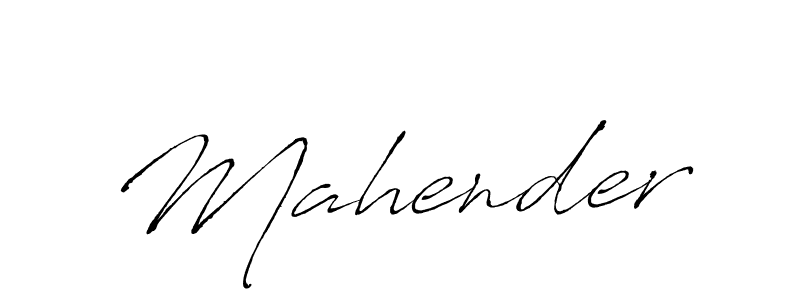 Make a beautiful signature design for name Mahender. With this signature (Antro_Vectra) style, you can create a handwritten signature for free. Mahender signature style 6 images and pictures png