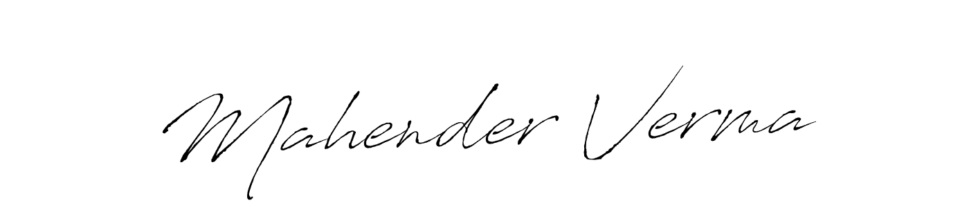 Mahender Verma stylish signature style. Best Handwritten Sign (Antro_Vectra) for my name. Handwritten Signature Collection Ideas for my name Mahender Verma. Mahender Verma signature style 6 images and pictures png