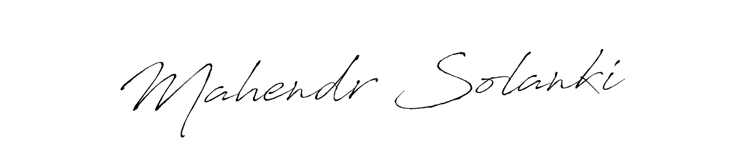 How to make Mahendr Solanki name signature. Use Antro_Vectra style for creating short signs online. This is the latest handwritten sign. Mahendr Solanki signature style 6 images and pictures png