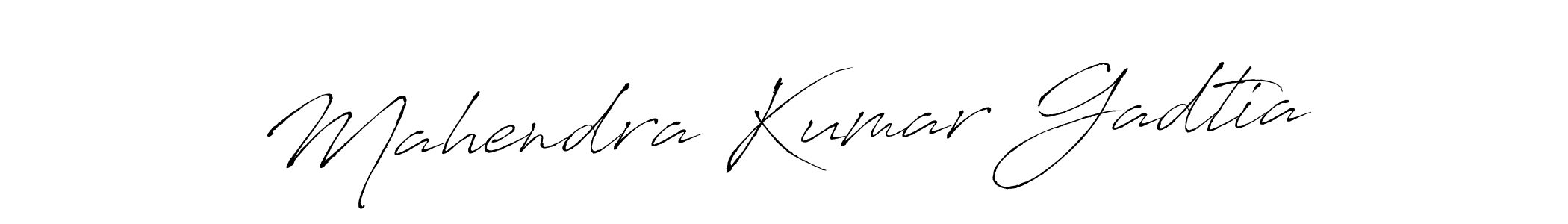 Make a beautiful signature design for name Mahendra Kumar Gadtia. With this signature (Antro_Vectra) style, you can create a handwritten signature for free. Mahendra Kumar Gadtia signature style 6 images and pictures png