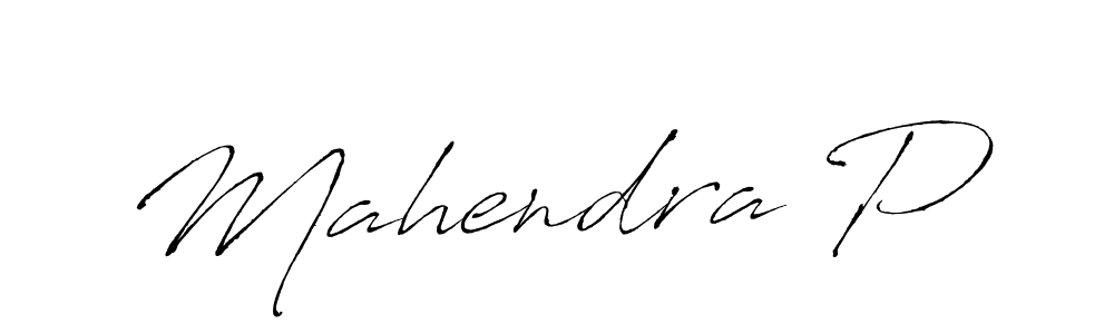 Also we have Mahendra P name is the best signature style. Create professional handwritten signature collection using Antro_Vectra autograph style. Mahendra P signature style 6 images and pictures png