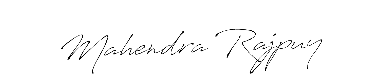 How to make Mahendra Rajpuy name signature. Use Antro_Vectra style for creating short signs online. This is the latest handwritten sign. Mahendra Rajpuy signature style 6 images and pictures png