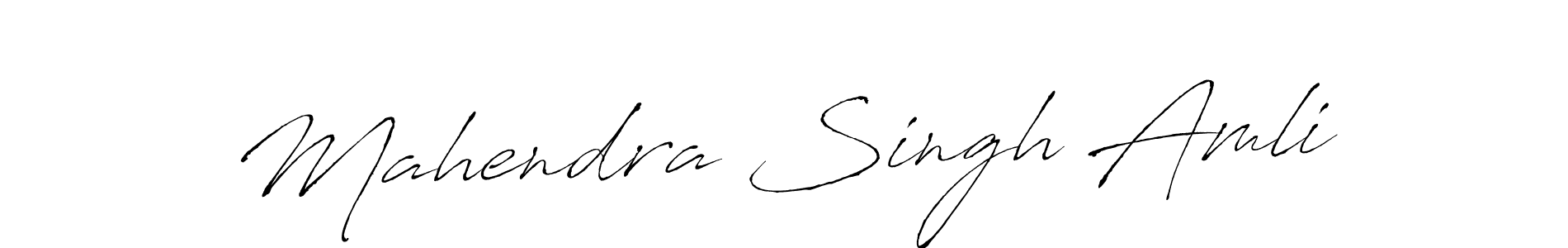 Design your own signature with our free online signature maker. With this signature software, you can create a handwritten (Antro_Vectra) signature for name Mahendra Singh Amli. Mahendra Singh Amli signature style 6 images and pictures png