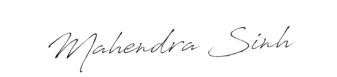 How to make Mahendra Sinh name signature. Use Antro_Vectra style for creating short signs online. This is the latest handwritten sign. Mahendra Sinh signature style 6 images and pictures png