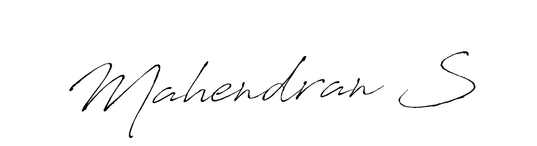 Create a beautiful signature design for name Mahendran S. With this signature (Antro_Vectra) fonts, you can make a handwritten signature for free. Mahendran S signature style 6 images and pictures png