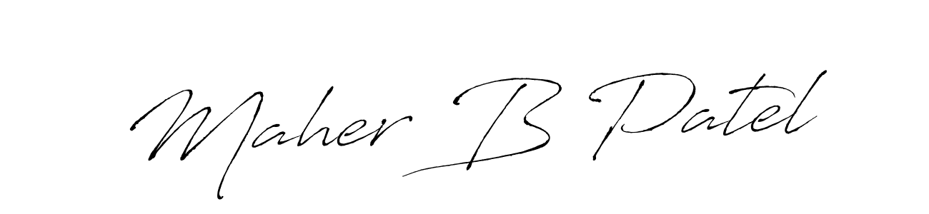 Use a signature maker to create a handwritten signature online. With this signature software, you can design (Antro_Vectra) your own signature for name Maher B Patel. Maher B Patel signature style 6 images and pictures png