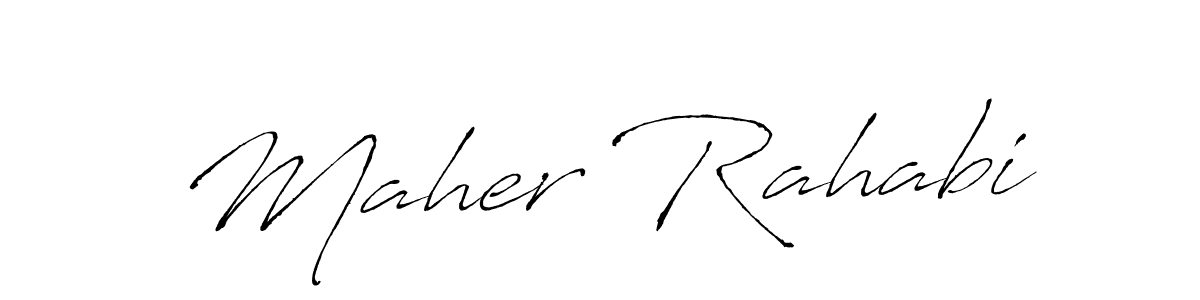 You should practise on your own different ways (Antro_Vectra) to write your name (Maher Rahabi) in signature. don't let someone else do it for you. Maher Rahabi signature style 6 images and pictures png