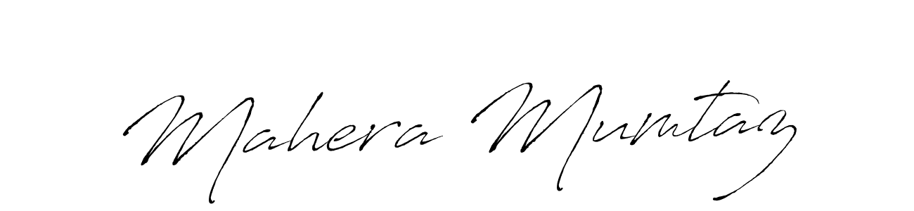 How to make Mahera Mumtaz name signature. Use Antro_Vectra style for creating short signs online. This is the latest handwritten sign. Mahera Mumtaz signature style 6 images and pictures png