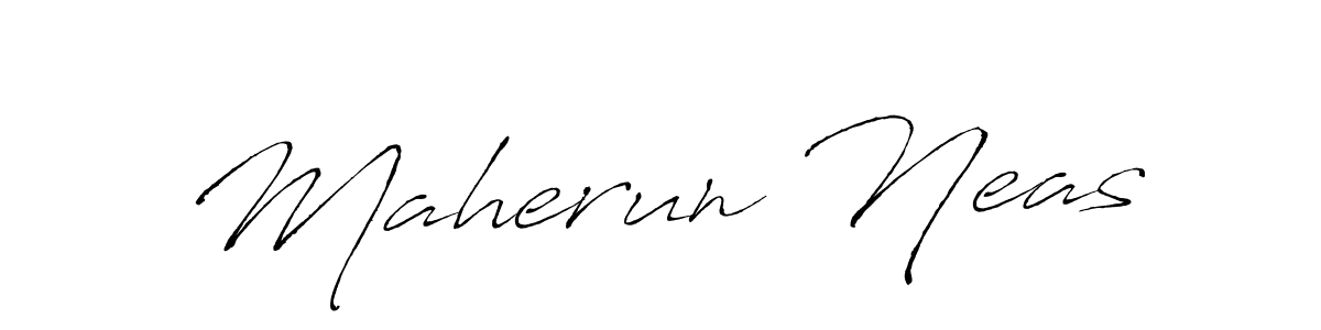 Use a signature maker to create a handwritten signature online. With this signature software, you can design (Antro_Vectra) your own signature for name Maherun Neas. Maherun Neas signature style 6 images and pictures png